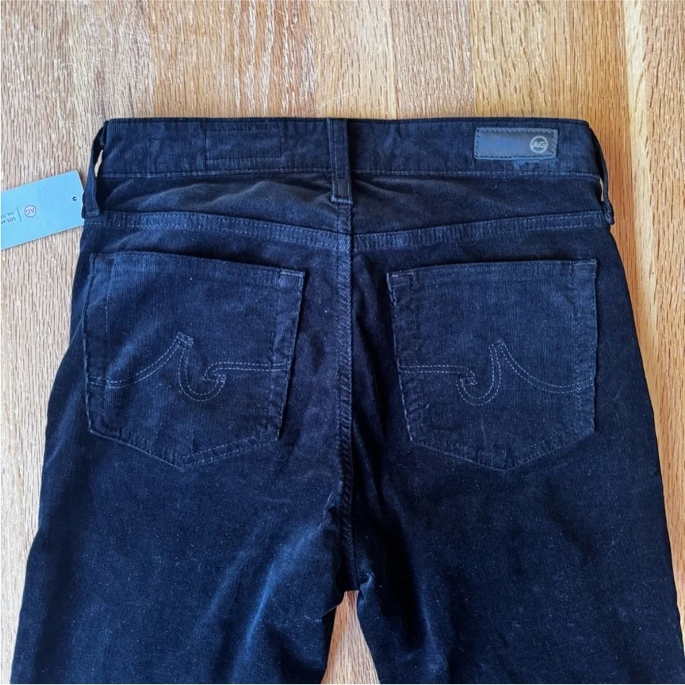 AG Adriano Goldschmied Mari Mid-Rise Slim Straight Jeans Black Size 23 NWT - Picture 5 of 11
